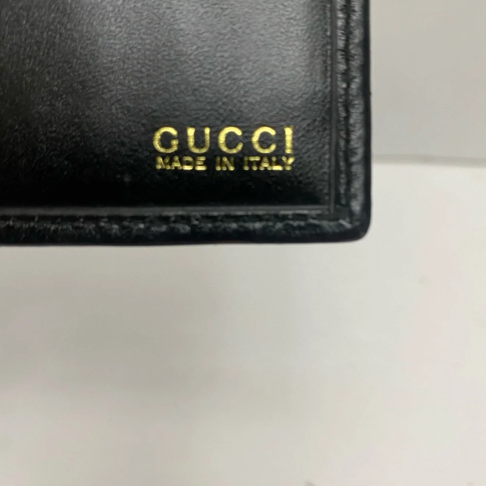 Gucci Black Smooth Leather Bi-Fold Wallet